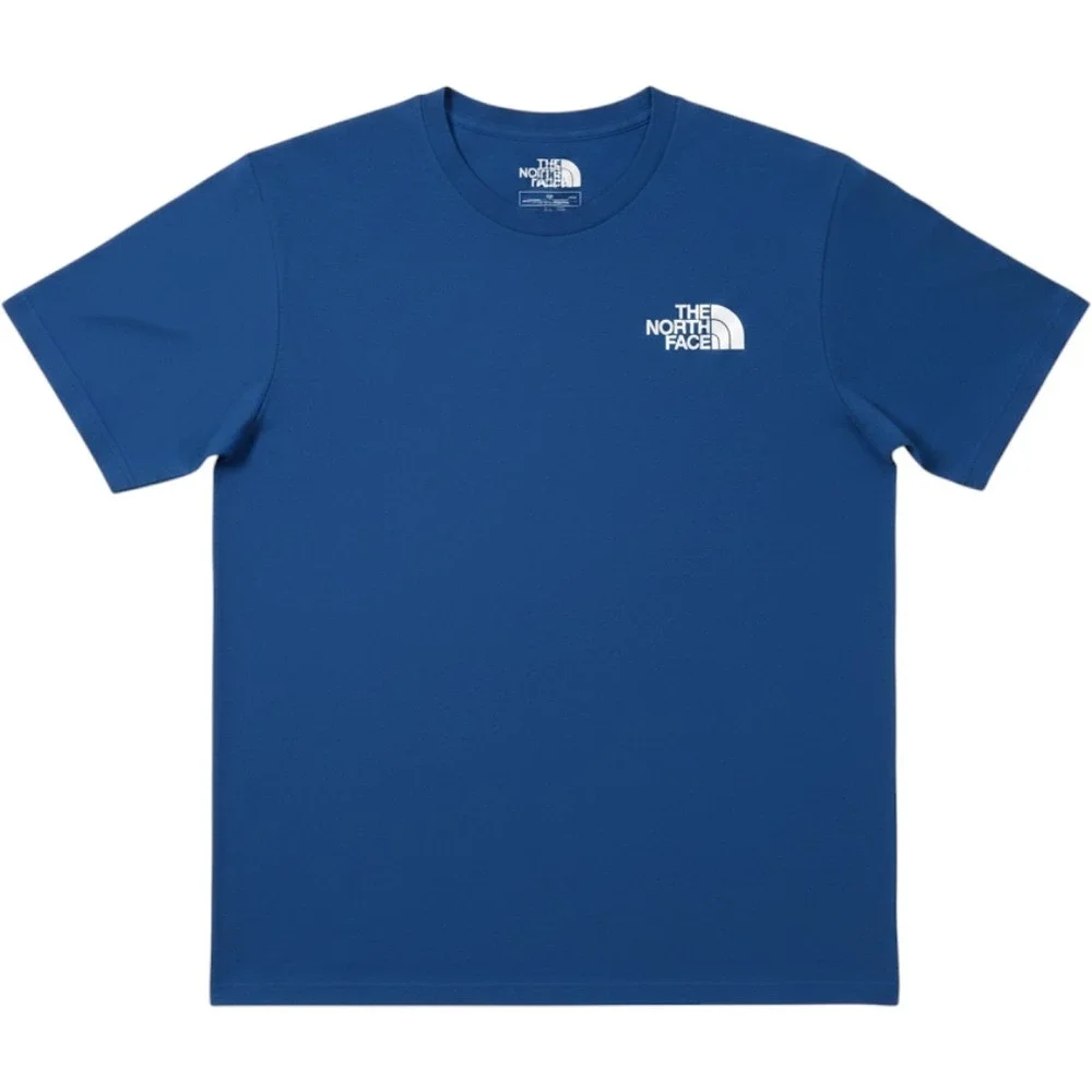 The North Face Men's Blue Design Box Logo Graphic T-Shirt XL Cotton